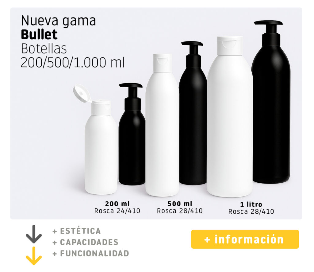 Nueva gama botellas BULLET 200 ml, 500 ml y 1 litro