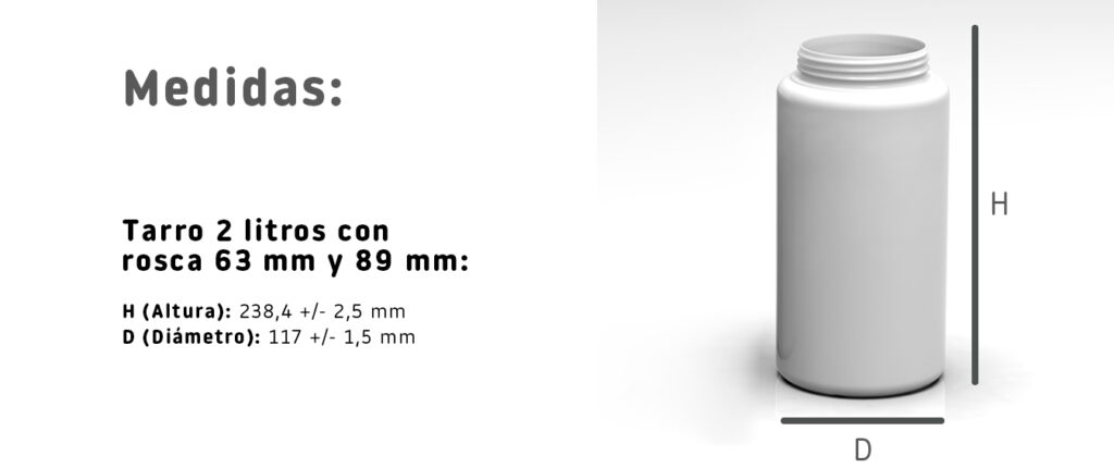 Medias tarro 2 litros