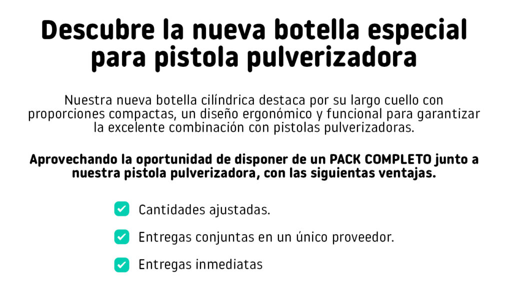 Descubre la nueva botella especial para pistola pulverizadora