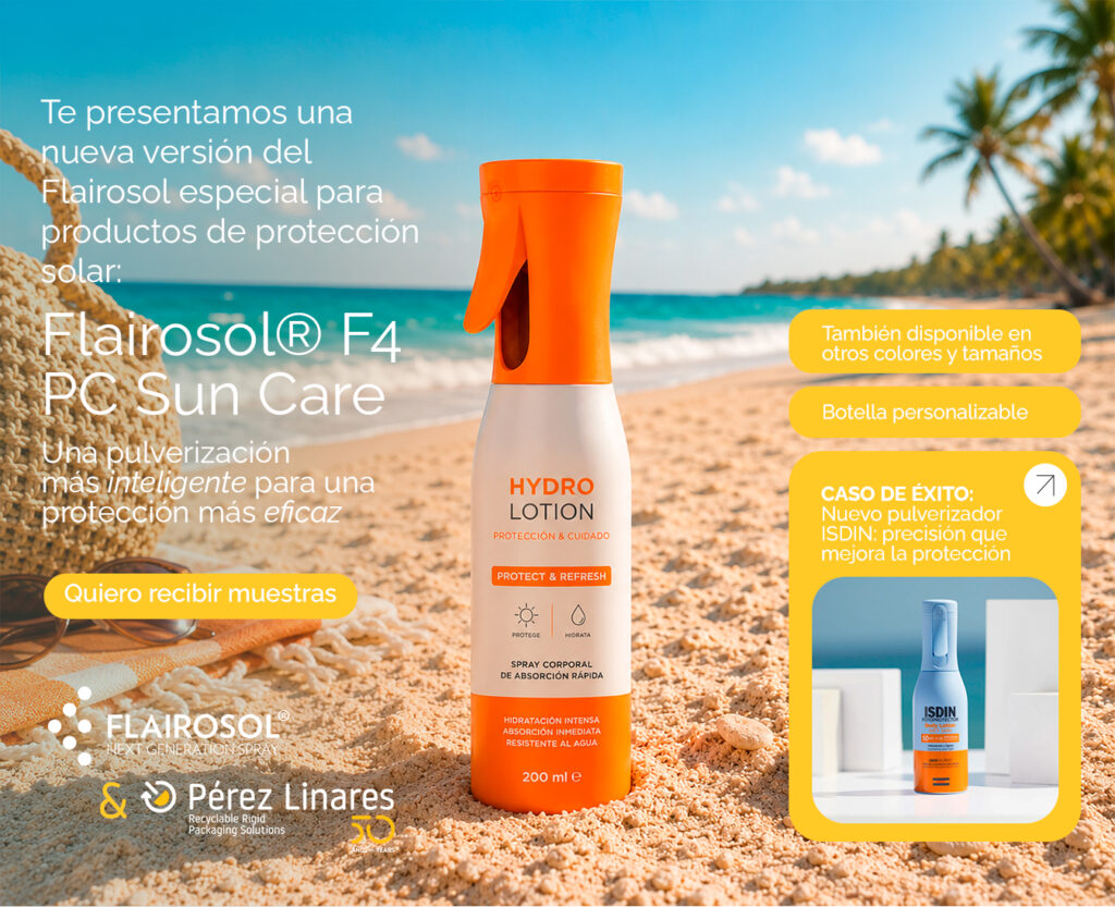 Nuevo pulverizador de protección solar: Flairosol F4 PC Sun Care
